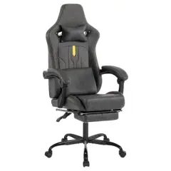 Bosmiller Gaming Chair, Video Game Chair with Massage Lumbar Support and Footrest, Comfortable Ergonomic Computer Chair