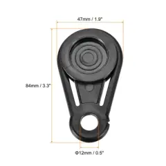 Unique Bargains Tarp Grabbers Tent Clips Plastic Round Movable Snaps for Outdoor Camping Awning Banner Cover Black 16 Pcs