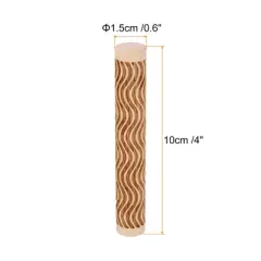 Unique Bargains Wood Clay Grain Texture Carved Fine Baking DIY Rolling Pins