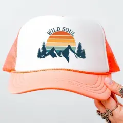 The Juniper Shop Wild Soul Colorful Youth Foam Trucker Hat - Youth - White Coral