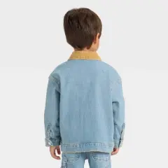 Toddler Boys' Collared Denim Jacket - Cat & Jack&trade; Medium Wash