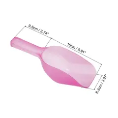Unique Bargains Plastic Multi-functional Durable Kitchen Maker Ice Scoop 12oz Pink 2 Pcs