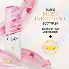 Olay Indulgent Moisture Body Wash Infused with Vitamin B3 - Notes of Rose and Cherry Cr&egrave;me - 20 fl oz
