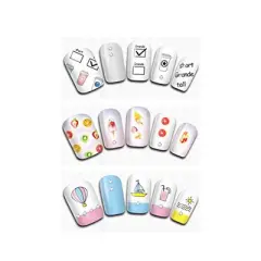 Wrapables 3 Sheets Break Time Nail Stickers Nail Art
