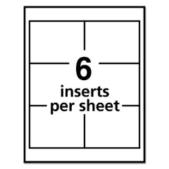 Avery Additional Laser/Inkjet Inserts 3 x 4 White 300/Box 5392