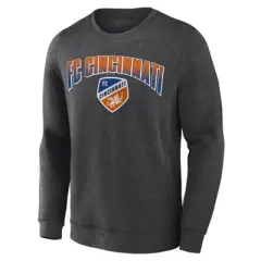 MLS FC Cincinnati Men's Offside Gray Crew Neck Fleece Sweatshirt