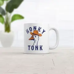 Crazy Dog Honky Tonk Mug Funny Sarcastic Goose Graphic Novelty Coffee Cup-11oz