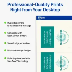 Avery Printable Arched Printable Tags, Sure Feed Technology, 2" x 3-1/2", Matte Ivory Cardstock, Print-to-The-Edge, Laser/Inkjet Printable, 80 Total