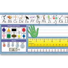 North Star Teacher Resources Traditional Manuscript Primary Desk Plates, 19" x 5", Pack of 36