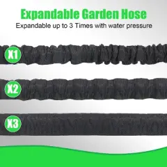 GardenJoy Expandable Water Hose 100ft with 7 Function Spray Nozzle