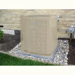 KHOMO GEAR Air Conditioner Cover &ndash; Waterproof Outdoor AC Unit Protector &ndash; Beige &ndash; Heavy Duty, All-Season Protection for Window & Wall-Mounted AC Units