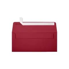 LUX 4 1/8" x 9 1/2" #10 70lbs. Square Flap Envelopes Garnet Red 50/Pack EX4860-26-50