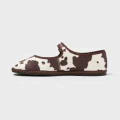 Women&rsquo;s Halston Cow Print Mary Jane Flats with Memory Foam Insole &ndash; Universal Thread&trade; Brown