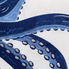 RightSide Designs Blue Octopus Embroidered Indoor/Outdoor Throw Pillow