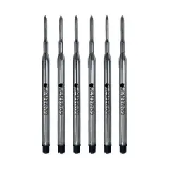 Monteverde Ballpoint Pen Refill Medium Point Black Ink 6 Pack (S133BK)