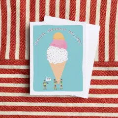 Birthday Greeting Card Pack (3ct) "Ice Cream Delivery" by Ramus & Co