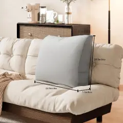 Back Support Pillow for Couch, Removable Velvet Cover