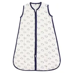 Hudson Baby Infant Boy Muslin Cotton Sleeveless Wearable Sleeping Bag, Sack, Blanket, Football