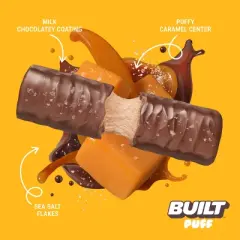 Built Bar Salted Caramel Puff Protein Bars - 17g Protein - 5.64oz/4ct
