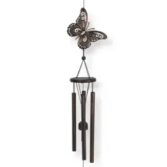 Dawhud Direct 28" H Butterfly Wind Chimes for Outside