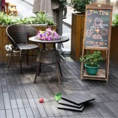 Courtyard Casual WPC Gray Deck Tile, 9 pc Set