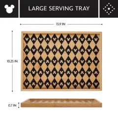 Disney Home Monochrome Large Bamboo Serving Tray