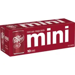 Dr Pepper Soda - 10pk/7.5 fl oz Mini Cans