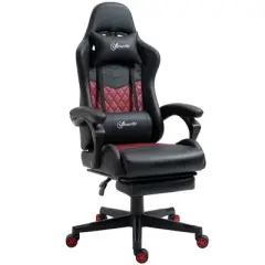 Okak High-Back Gaming Chair with Headrest, Computer Chair with Lumbar Support and Footrest, Office Chair for Study, Reading Room