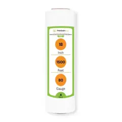 PSBM 4 Rolls Dark White 18" x 1500 Ft. 80 Gauge Cast Hand Pallet Stretch Wrap