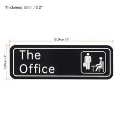 Unique Bargains Acrylic Self-Adhesive Home Business the Office Sign