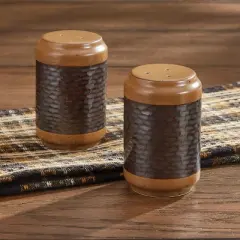Park Designs Brown Ceramic Salt & Pepper Shaker Set