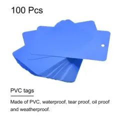 Unique Bargains Blank Waterproof Outdoor Eyelet Hole Plastic Shipping Tags 100 Pcs