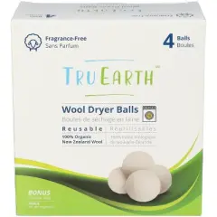 Tru Earth - Dryer Balls Wool 4 Balls per Pack - Pack of 4
