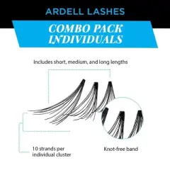 Ardell Individuals - Duralash Knot-Free Combo Pack #65063 Black Eyelashes (Bundle of 3 Packs)