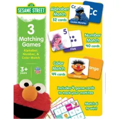 MasterPieces Kids Games - Sesame Street - 3 Fun Ways To Play Matching Game Set