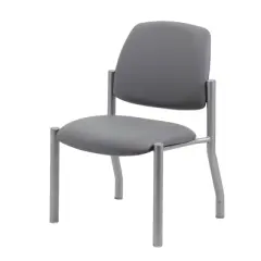 Armless Guest Chair Gray - Boss Office Products