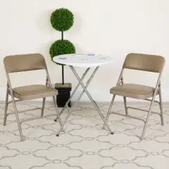 Emma and Oliver 2 Pack Home & Office Portable Party Events Padded Metal Folding Chair