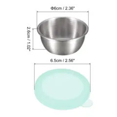 Unique Bargains Stainless Steel Condiment Container with Leakproof Silicone Lids 5 Pcs