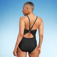 Women's UPF 50 Ring Back One Piece Swimsuit - Aqua Green&reg;