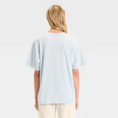 Women's Bon Jovi American Tour Oversized Graphic T-Shirt - Light Blue