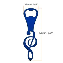 Unique Bargains Metal Music Note Flat Beer Soda Bottle Opener for Home Bar 4 Pcs