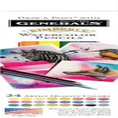 Generals Kmberly Watercolor Pencils, Assorted Colors, Set of 24