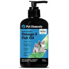 Pet Honesty Wild Caught Omega-3 Fish Oil Supplement for Dogs and Cats - 16 fl oz