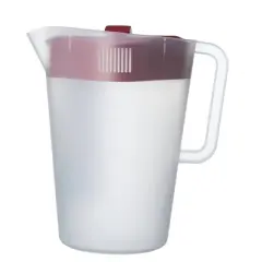 GoodCook Plastic Pitcher with 4 Way Lid - 1 Gallon - Red