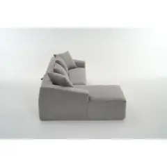 NicBex Couches for Living Room Modern Sectional Couch Full Sponge Compression 3-seater Sofa Couch Combining Chaise Longue