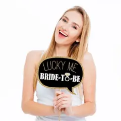 Big Dot of Happiness Funny Vegas Before Vows - Las Vegas Bridal Shower or Bachelorette Party Photo Booth Props Kit - 10 Piece