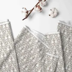 Bacati - Damask Chocolate Light 100 percent Cotton Universal Baby US Standard Crib or Toddler Bed Fitted Sheet