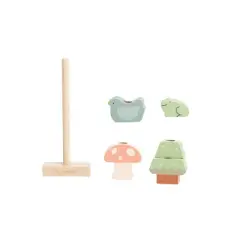 Pearhead Woodland Wooden Stacking Toy - 6pc