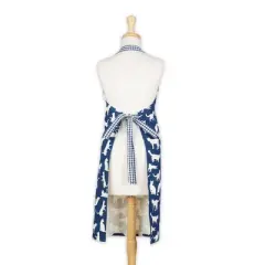 Design Imports Navy Cat Print Chef Apron