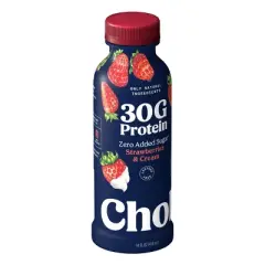 Chobani 30g Protein Strawberries and Cream Greek Probiotic Yogurt Drink - 30g Protein 14 fl oz